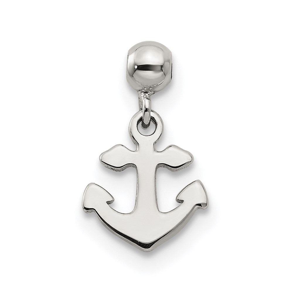 Mio Memento Sterling Silver Dangle Anchor Charm, 12.2 x 7.34 mm