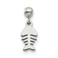 Mio Memento Sterling Silver Dangle Fish Charm, 12.6 x 4.9 mm