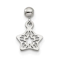 Mio Memento Sterling Silver Dangle Star Charm, 11.8 x 7.43 mm