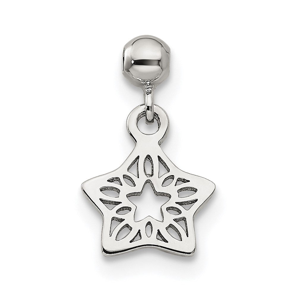 Mio Memento Sterling Silver Dangle Star Charm, 11.8 x 7.43 mm