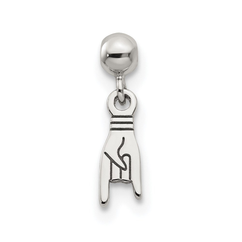 Mio Memento Sterling Silver Dangle Hand Charm, 10.2 x 2.88 mm