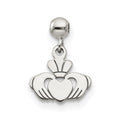 Mio Memento Sterling Silver Dangle Claddagh Charm, 12.3 x 8.77 mm