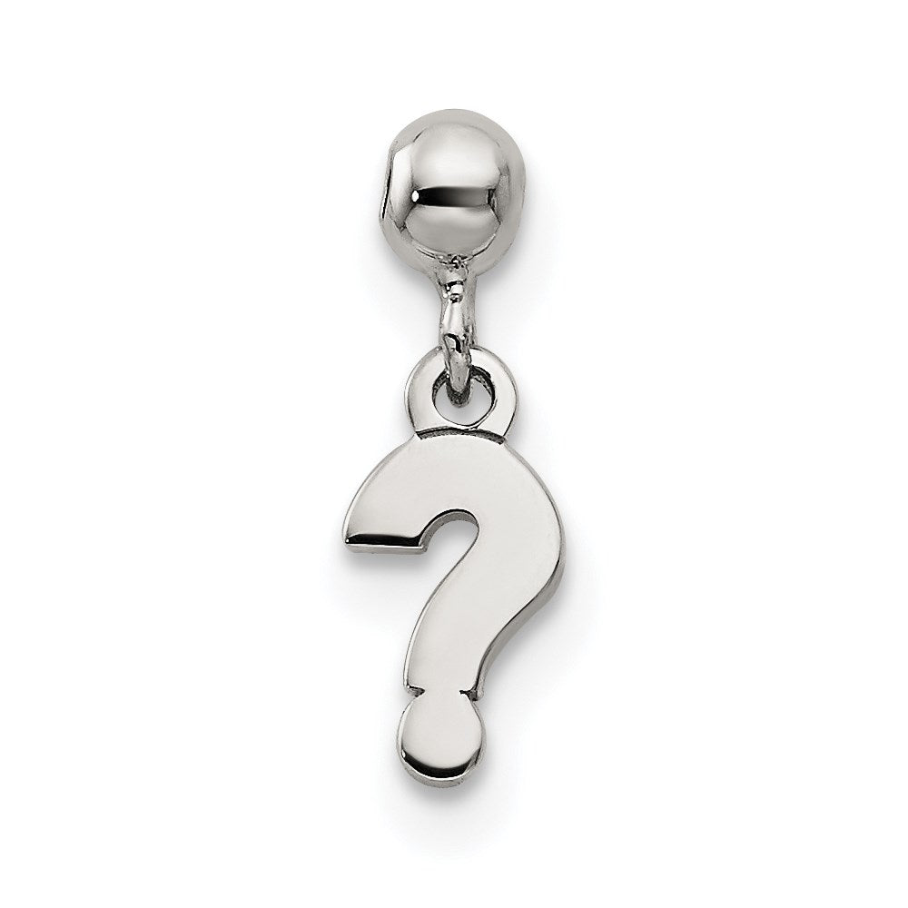 Mio Memento Sterling Silver Dangle Question Mark Charm, 12.2 x 4.1 mm