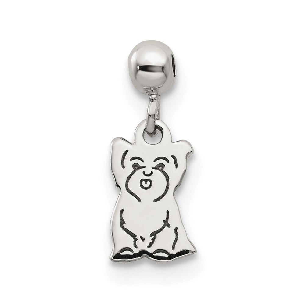 Mio Memento Sterling Silver Dangle Dog Charm, 12.3 x 4.5 mm