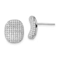 Brilliant Embers Sterling Silver & CZ Polished Post Earrings, 12.85 x 10.8 mm