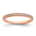 Brilliant Embers Sterling Silver Rose Gold-plated 25 Stone Micro Pav‚ CZ Polished Ring, Size 7