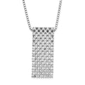 Brilliant Embers Sterling Silver Polished CZ w/ 2in ext Necklace, 20 mm