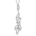 Brilliant Embers Sterling Silver Rhodium-plated Fancy CZ w/ 2in ext Necklace, 20 mm