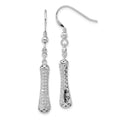 Brilliant Embers Sterling Silver Polished CZ Dangle Earrings, 47.25 x 5.8 mm