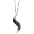 Sterling Silver & CZ Necklace, 18 mm, 6.86 g