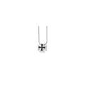 Sterling Silver & CZ Crosses Necklace, 18 mm