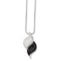 Sterling Silver & CZ Necklace, 18 mm, 4.11 g