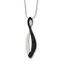 Sterling Silver & CZ Necklace, 18 mm, 4.95 g