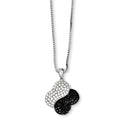 Sterling Silver & CZ Necklace, 18 mm, 2.48 g