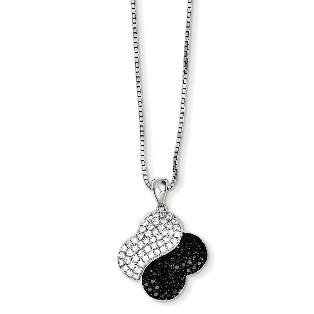 Sterling Silver & CZ Necklace, 18 mm, 2.48 g