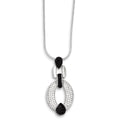 Sterling Silver & CZ Necklace, 18 mm, 7.28 g