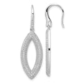 Sterling Silver & CZ Brilliant Embers Dangle Earrings, 42.8 x 12.7 mm