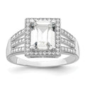 Brilliant Embers Sterling Silver Rhodium-plated 61 Stone Micro Pav‚ CZ Ring, Size 7, 3.6 g