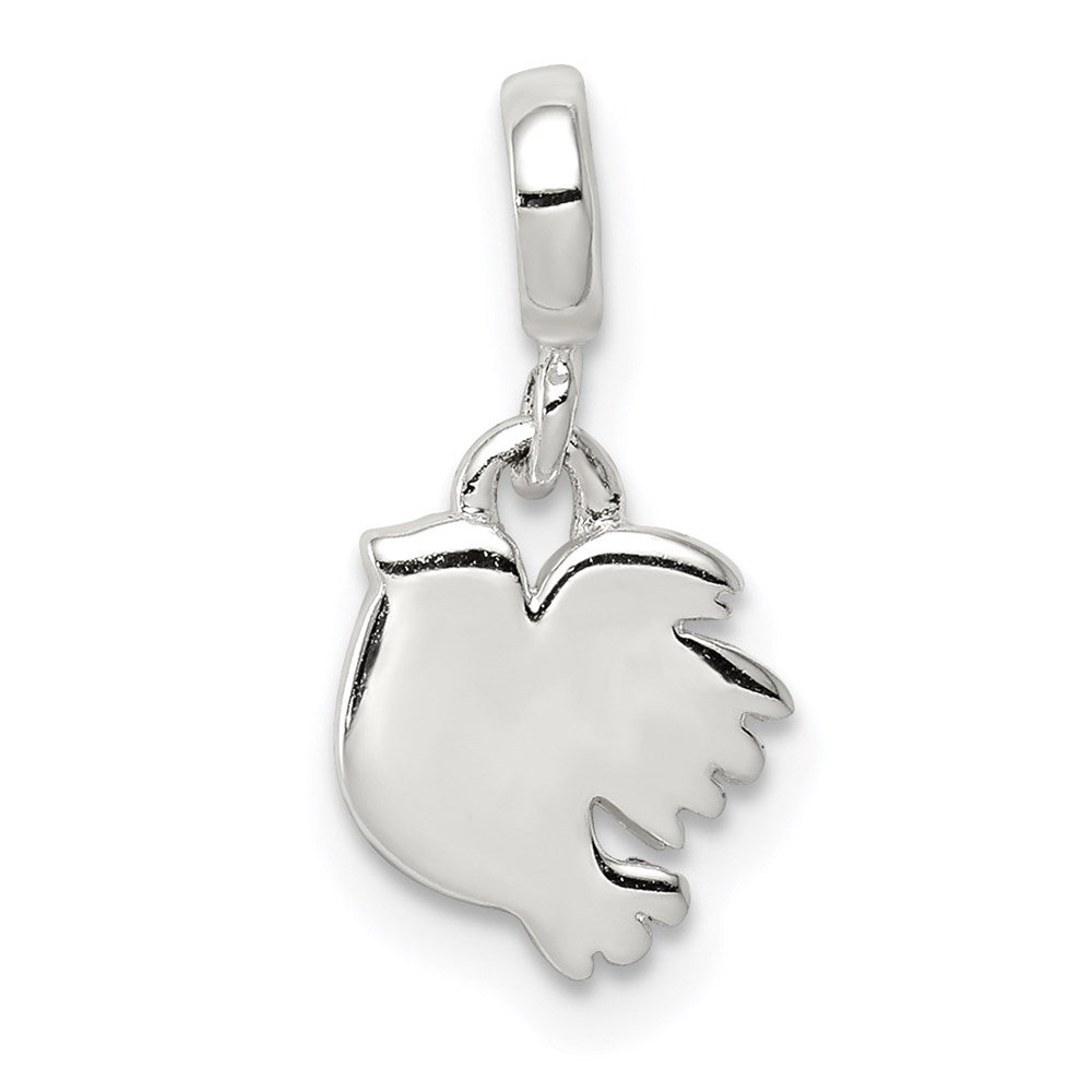 Sterling Silver Polished Bird Enhancer, 15 x 7 mm