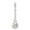 Sterling Silver Polished Bead 1/2in Dangle Enhancer, 23 x 6 mm