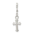 Sterling Silver Cross 1/2in Dangle Enhancer, 26 x 8 mm