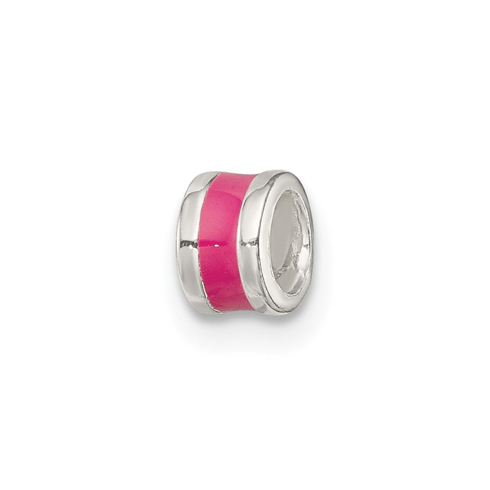 Sterling Silver Hot Pink Enameled Spacer Enhancer