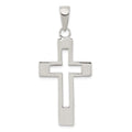 Sterling Silver Cross Pendant, 48 x 21 mm