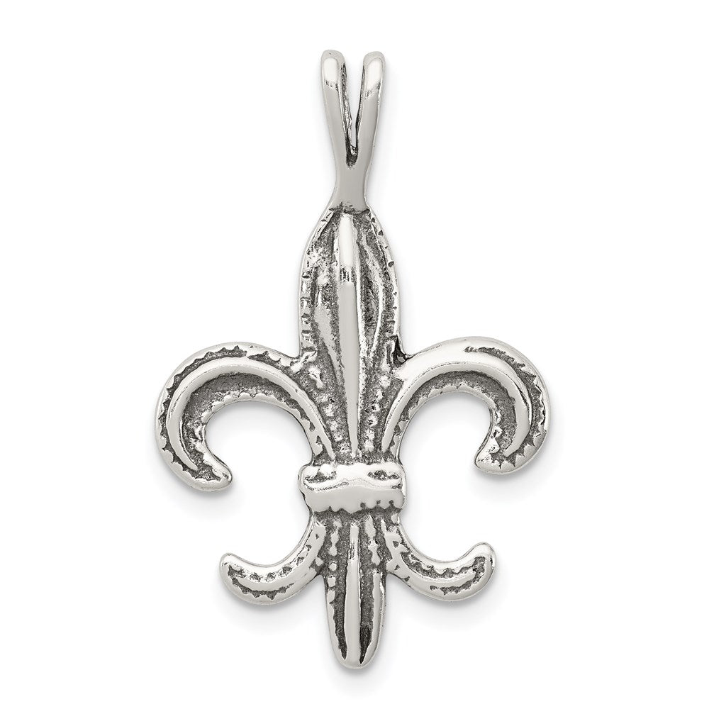 Sterling Silver Fleur De Lis Charm, 30 x 20 mm
