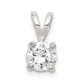 Sterling Silver CZ Pendant, 7 x 7 mm