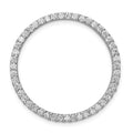 Sterling Silver Rhodium-platedCZ Chain Slide Pendant, 26 x 20 mm