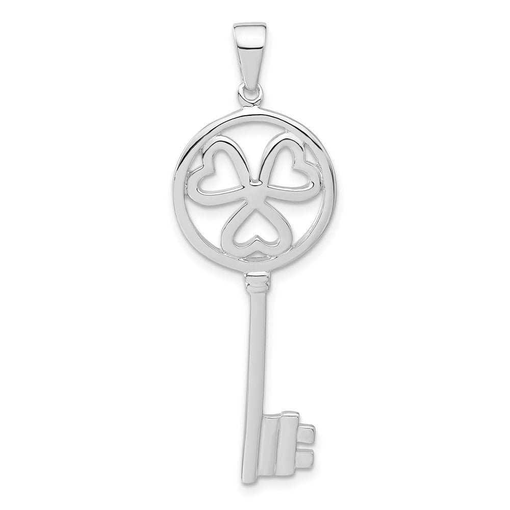 Sterling Silver Key Pendant, 48.55 x 16.9 mm