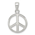 Sterling Silver Peace Sign Pendant, 24 x 16 mm