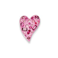 Sterling Silver Stellux Crystal Pink Heart Slide Pendant, 20 x 16 mm