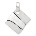 Sterling Silver Polished Fancy Wavy Pendant, 28.5 x 23.85 mm