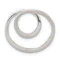 Sterling Silver Polished Circle Chain Slide, 22 x 20 mm