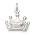 Sterling Silver Polished Crown Charm, 17 x 16.5 mm