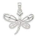 Sterling Silver Polished Dragonfly Pendant, 26 x 24 mm