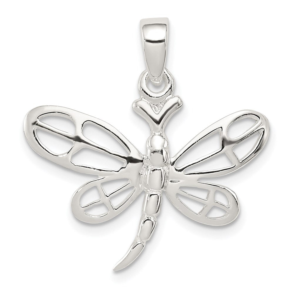 Sterling Silver Polished Dragonfly Pendant, 26 x 24 mm