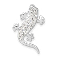 Sterling Silver Stellux Crystal Lizard Pendant, 25.8 x 19 mm