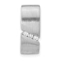 Sterling Silver Brushed CZ Slide, 18.7 x 7.3 mm