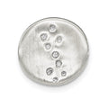 Sterling Silver Satin CZ Disc Slide Pendant