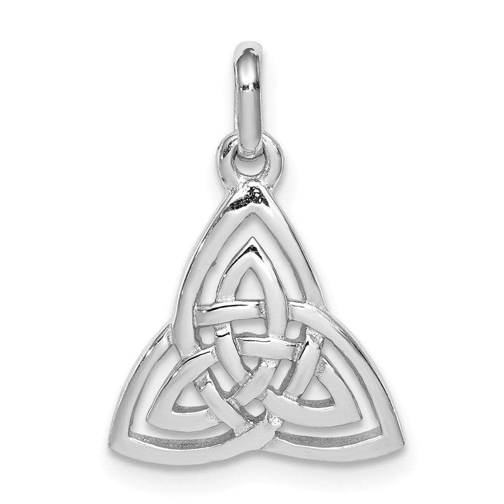 Sterling Silver Rhodium-plated Polished Celtic Symbol Pendant, 13 x 13 mm