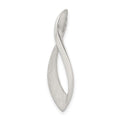 Sterling Silver Polished & Satin Twisted Chain Slide Pendant, 28.1 mm