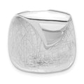 Sterling Silver Polished & Textured Folded Square Chain Slide Pendant, 22.25 x 23.15 mm