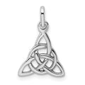 Sterling Silver Rhodium-plated Polished Trinity Knot Pendant, 19.8 x 13.3 mm