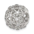 Sterling Silver CZ Slide Pendant, 14 x 16 mm