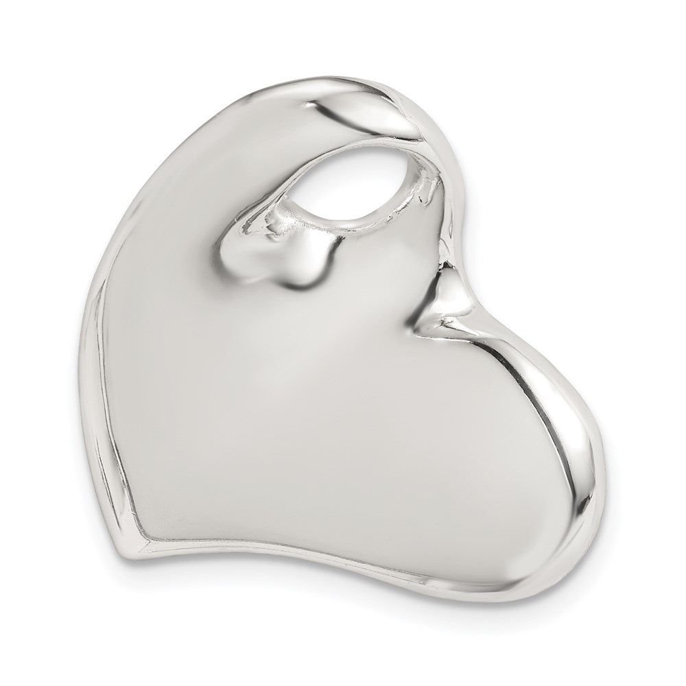Sterling Silver Heart Pendant, 24 x 26 mm