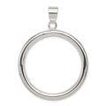 Sterling Silver Rhodium-plated Circle Pendant, 51 x 38 mm