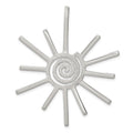 Sterling Silver Fancy Sun Pendant, 52 x 45 mm