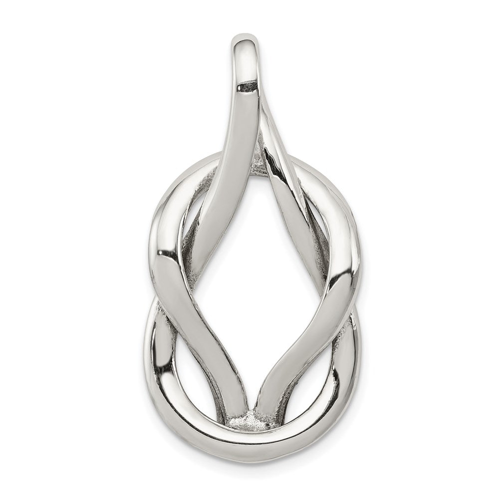 Sterling Silver Fancy Slide, 37 x 19 mm